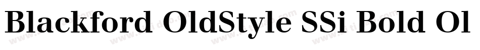 Blackford OldStyle SSi Bold Old Style Figures字体转换